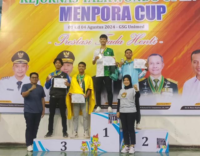 Rifqi Arya Wandika, Mahasiswa STMIK Triguna Dharma Sabet Perunggu U.58 Kejurnas Taekwondo Menpora Cup 2024