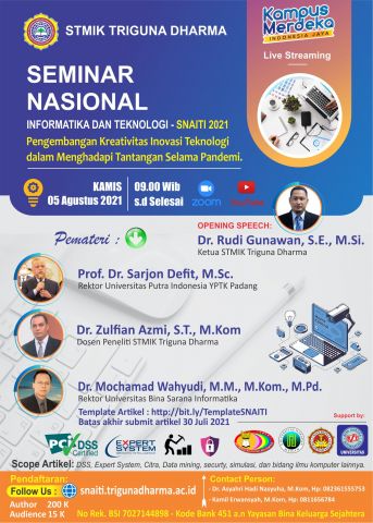 Seminar Nasional Informatika dan Teknologi SAINTI 2021