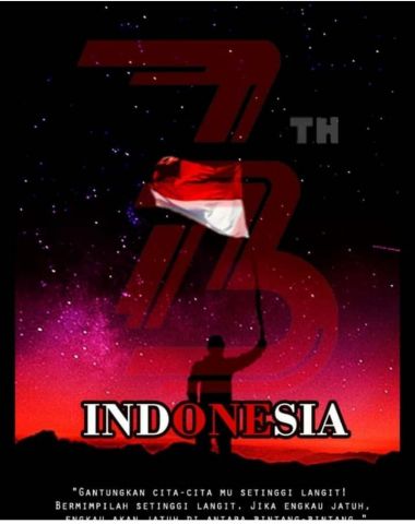 lomba design dengan tema  DIRGAHAYU REPUBLIK INDONESIA  yang dilaksanakan club publising 18 Aug 2018 