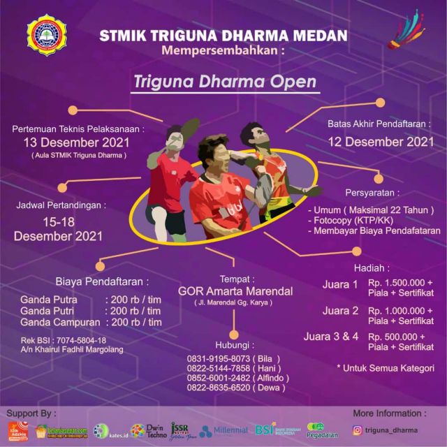 Triguna Dharma Open : Badminton Turnamen